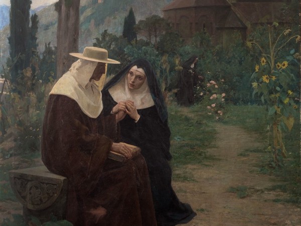 Vittorio Calegari, Abelardo ed Eloisa al Paracleto (1893). © MAMbo