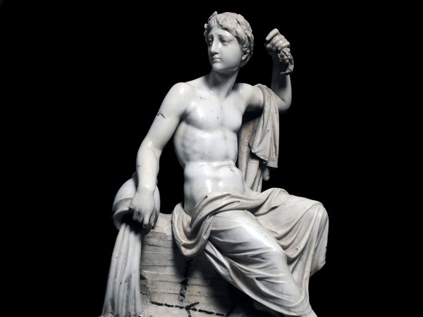 Scultore italiano del XVIII secolo, Divinità fluviale, marmo, altezza 91 cm. Roma, Fondazione Dino ed Ernesta Santarelli