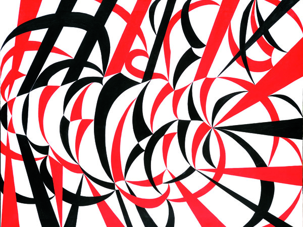 Francesco Guerrieri, Dinamismo, 2011, acrilico su tela, cm 80x100