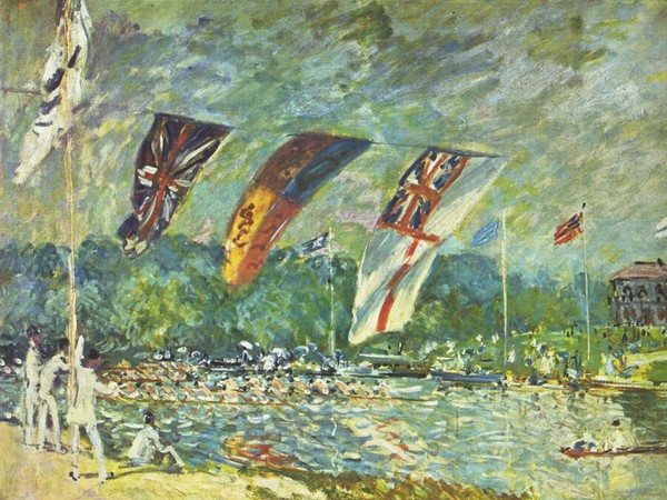Alfred Sisley (1839 - 1899), Les régates à Moseley, 1874, Olio su tela, 66 x 91.5 cm, Parigi, Musée d'Orsay