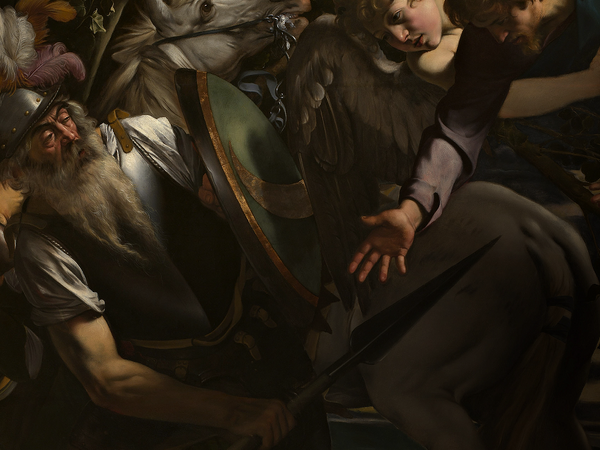 Michelangelo Merisi detto Caravaggio, Conversione di S. Paolo (dopo il restauro), 1600 - 1601, particolare I Ph. Scala, Firenze