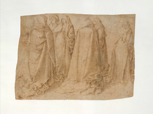 Antonello da Messina, Gruppo di donne su una piazza con alti casamenti,Musée du Louvre, Dèpartement des arts graphiques, Paris