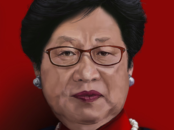 Badiucao, Carrie Lam, 2018, Stampa digitale, 180 x 140 cm | © Badiucao