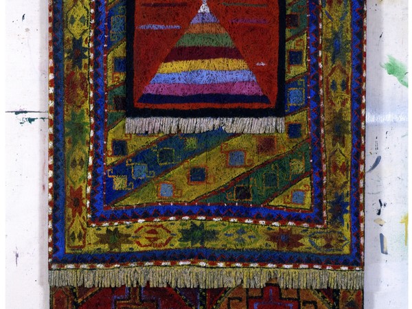 Aldo Mondino, Tappeti stesi, 1986. Courtesy Archivio Aldo Mondino