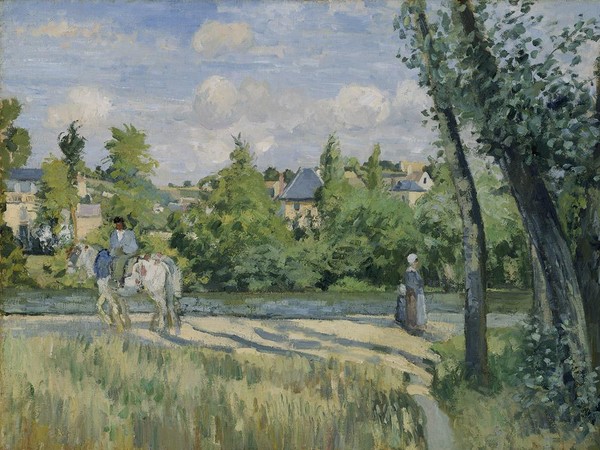 Camille Pissarro, Sentiero illuminato dal sole, Pontoise, 1874, Olio su tela, 52,4 x 81,6 cm, Boston, Museum of Fine Arts