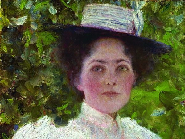 Gustav Klimt, Ragazza nel verde, 1896 circa, Olio su tela, 32.4 × 24 cm, Vienna, Klimt Foundation | © Klimt Foundation, Vienna
