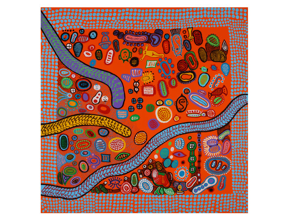 Yayoi Kusama, PRAYERS FOR PEACE, 2017, Acrilico su tela, 194 ◊ 194 cm | © YAYOI KUSAMA