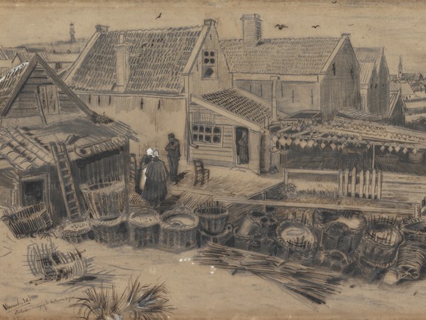 Vincent van Gogh, Fienile per l'essiccazione a Scheveningen, Fine maggio 1882, Otterlo Museum
