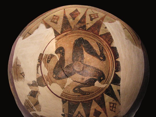 Ceramic Dinos with Triskelion, Ceramic dinos with triskelion, Fired clay, Palma di Montechiaro, Sicily, c. 650-600 BC | Courtesy of Museo Archeologico Regionale Di Agrigento © Regione Siciliana