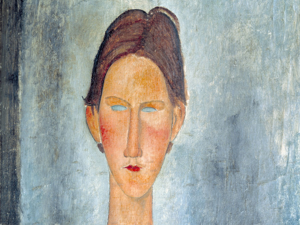 Amedeo Modigliani, Giovane con i capelli rossi o Lo studente, 1919, Olio su tela, 46 x 61 cm | Courtesy Richard Delh. K.A.D. Gallery - Bruxelles e Palazzo Ducale, Genova 2017