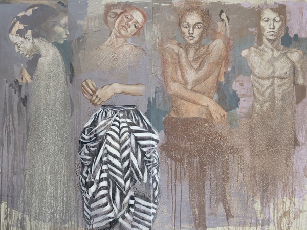Tarik Berber, Mystique 2. Oil on canvas, cm 160x240, London 2014