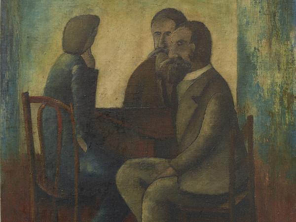 Ottone Rosai, I filosofi (I professori), 1920, Olio su tela, 52 x 50 cm, Museo del Novecento, Milano, Inv. 4765 | © Luca Postini