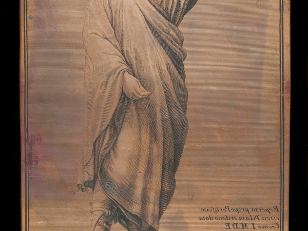 Arringatore (DER I tab.XXXX), XVIII secolo. Matrice in rame, 332x187x1 mm. Norfolk, Holkham Hall