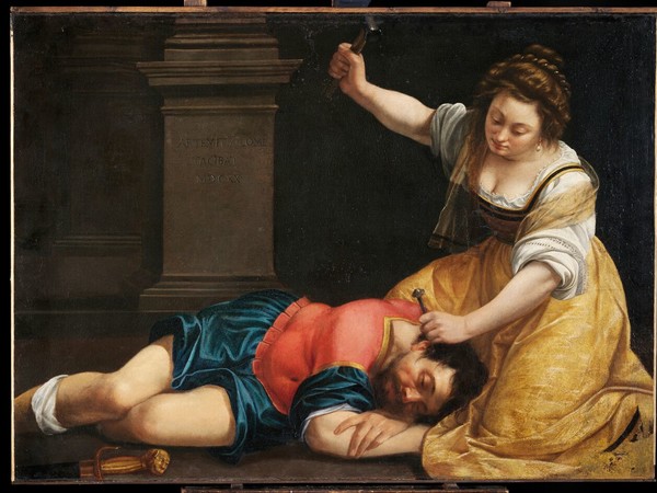 Artemisia Gentileschi (Roma 1593 - Napoli 1654), Giaele e Sisara, 1620. Olio su tela, cm 86x125. © Museum of Fine Arts, Budapest 2015
