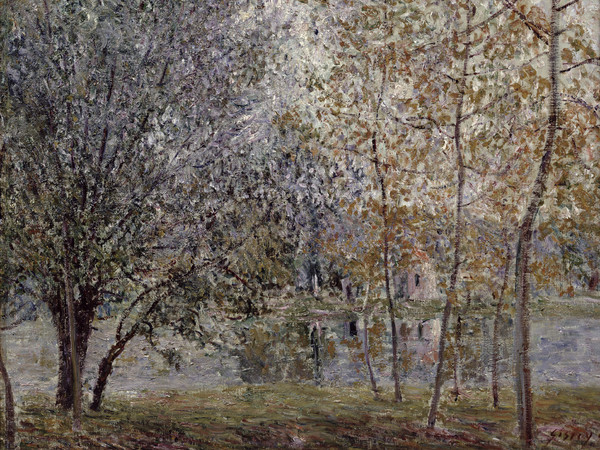 Alfred Sisley (1839 - 1899), Il Canale del Loing in primavera, 1892, Olio su tela, 54 x 66 cm, Parigi, Musée Marmottan Monet, Dono Nelly Sergeant-Duhem, 1985 | © Musée Marmottan Monet, Paris / Bridgeman Images