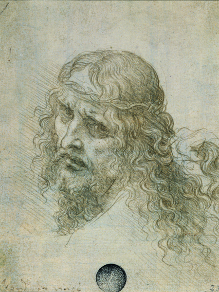 Leonardo Da Vinci, Testa di Cristo afferrato per i capelli da una mano, Gallerie dell’Accademia, Venezia