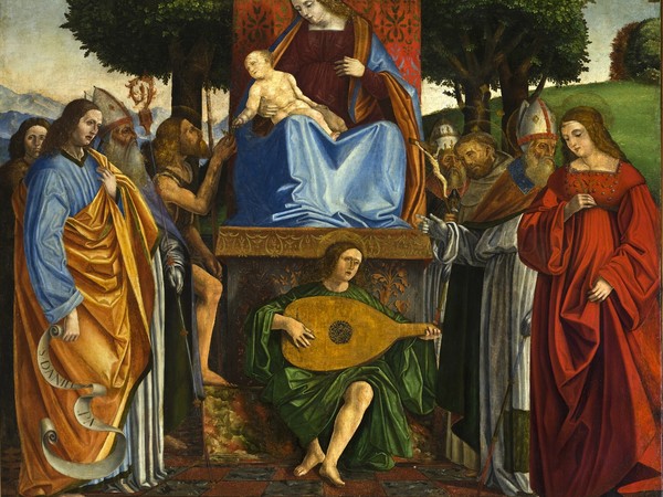 Antonio Solario, Sacra Conversazione, olio su tela, primo quarto del sec. XVI, Cison di Valmarino, Chiesa arcipretale Santa Maria Assunta, sagresti