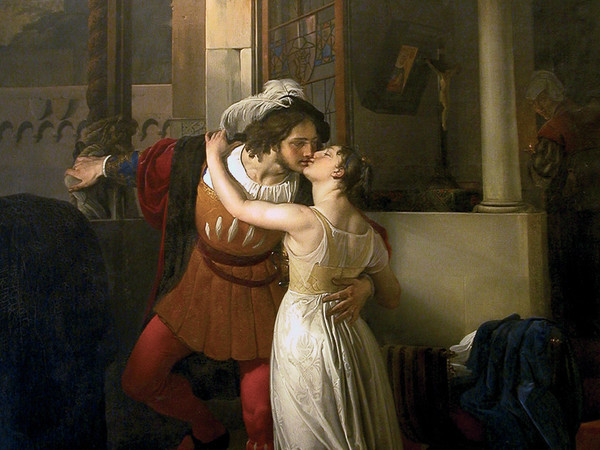 Francesco Hayez, L'ultimo bacio dato a Giulietta da Romeo, 1823.