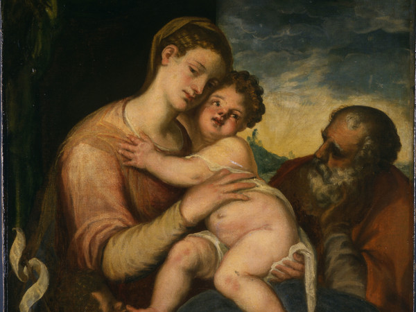 Andrea Schiavone, Sacra Famiglia con San Giovannino. Olio su tela, cm 98 x 93. Praga,Art Collections of the Prague Castle © Prague Castle Administration