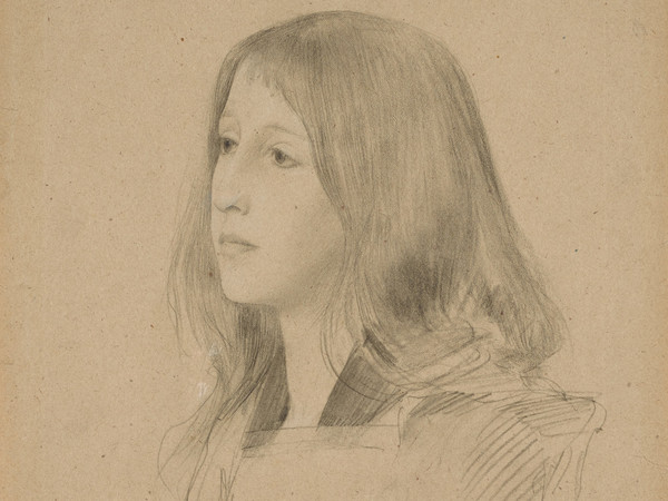 Gustav Klimt, Ritratto di fanciulla, 1890 circa. Gessetto nero su carta, cm 45,2 x 31,2. Collezione privata © Alfred Weidinger