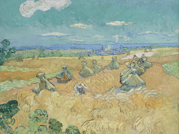 Vincent van Gogh, Auvers, Campi di grano con mietitore, 1890, olio su tela, cm. 73,6x93. Toledo Museum of Art Vincent van Gogh, Auvers, Campi di grano con mietitore, 1890, olio su tela, cm. 73,6x93. Toledo Museum of Art