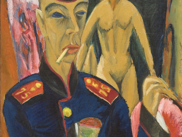 Ernst Ludwig Kirchner, Self-Portrait as Soldier, 1915, Allen Memorial Art Museum, Oberlin College, Ohio | courtesy © Allen Memorial Art Museum, Oberlin College, Ohio Ernst Ludwig Kirchner, Self-Portrait as Soldier, 1915, Allen Memorial Art Museum, Oberlin College, Ohio | courtesy © Allen Memorial Art Museum, Oberlin College, Ohio