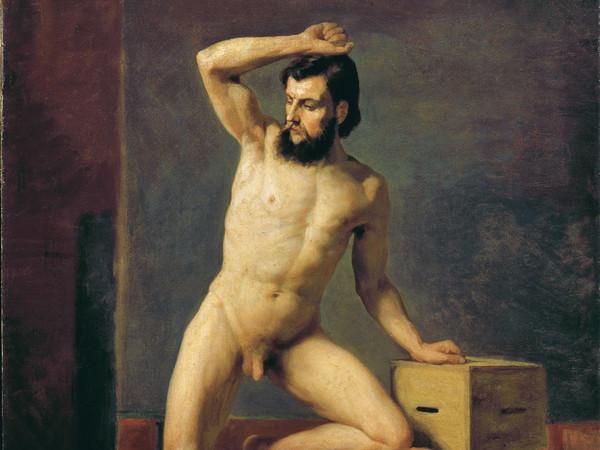 Gustav Klimt, Nudo maschile, 1883 circa. Olio su tela, cm 68 x 54,8. Vienna, Belvedere © Belvedere, Vienna