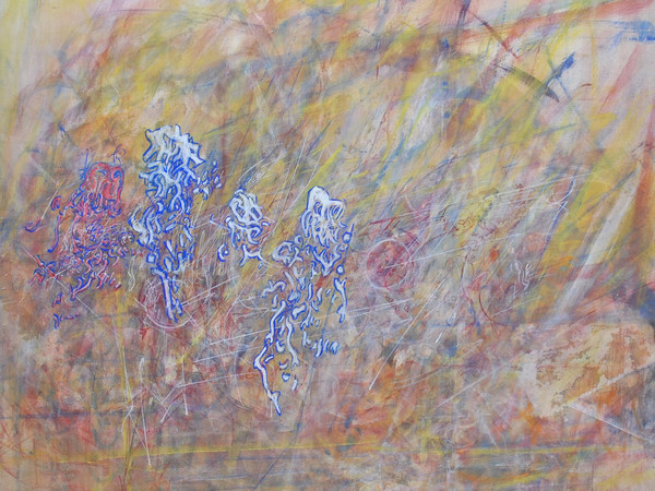 Tancredi Parmeggiani, Hiroshima I, 1962, Tecnica mista su tela, 143 x 157 cm, Collezione privata, Treviso