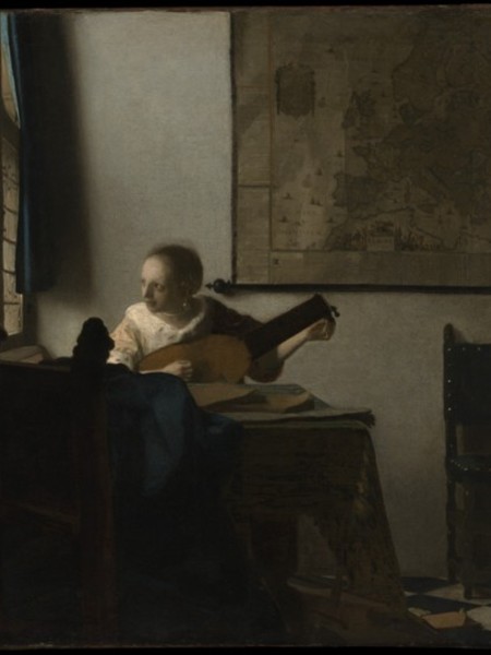 Johannes Vermeer, Woman with a Lute, 1662/1663 ca., olio su tela, 51.4x45.7 cm