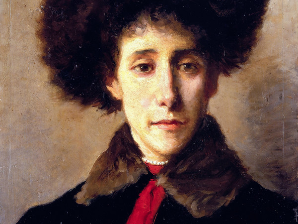 Silvestro Lega, Ritratto di Elisa Titta Guidacci, 1888, Olio su tavola, 40 x 61 cm