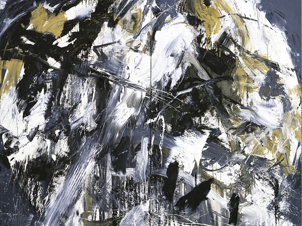 Emilio Vedova, Oltre -6 (Ciclo 1, 1985), 280x280 cm, pittura su tela, Fondazione Emilio e Annabianca Vedova, Venezia