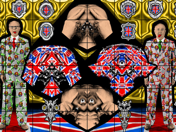 Gilbert & George, Metalepsy, 2008, 604 x 381 cm | Courtesy of Gli artisti e White Cube © Gilbert & George