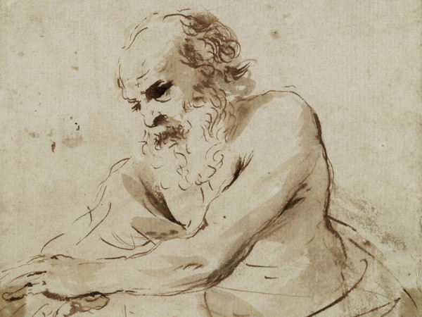 Giovanni Francesco Barbieri, detto il Guercino (Cento, 1591 - Bologna, 1666), Studio per Giacobbe, 1620, Inchiostro su carta, Cento, Pinacoteca Civica