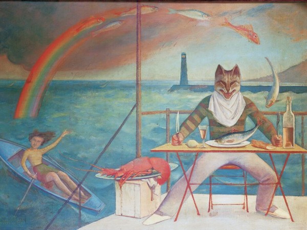 Balthus, Le Chat de la Mèditerranèe, 1949. © Balthus © MONDADORI PORTFOLIO/Bridgeman Images (collezione privata)