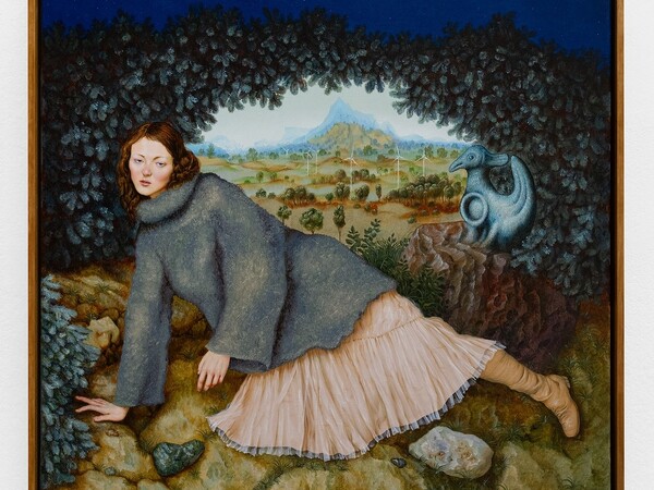 Paul Rog, Starry Sky, 2025, olio su tela, 60x60 cm.