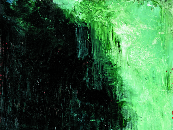 Cy Twombly, Paesaggio, 1986. Olio e acrilico su legno, 175,5 x 128,3 cm. © Cy Twombly Foundation