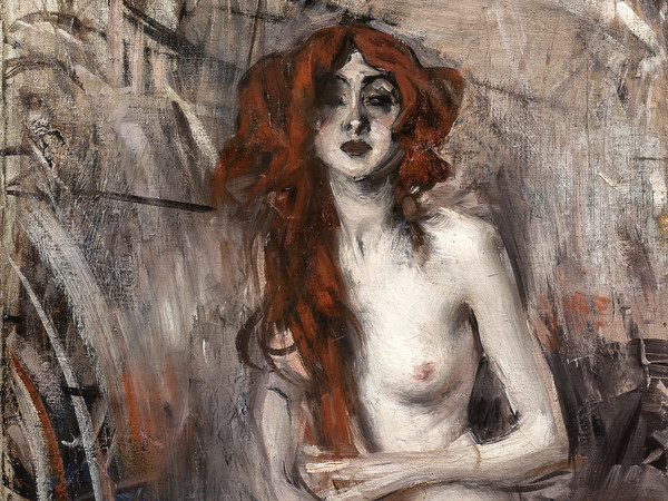 Giovanni Boldini (Ferrara, 1842 - Parigi, 1931), Donna che si pettina i capelli, Collezione privata