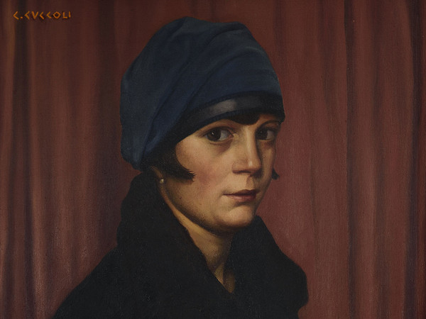 Cesare Cuccoli, Ritratto di giovane donna, 1935 circa, Olio su tela, 47 × 40 cm, Collezione privata