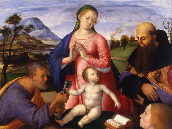 Alvise Vivarini, La Vergine con il Bambino e i Santi Pietro, Gerolamo, Agostino e Maddalena, 1500, Olio su tavola, 145 x 100 cm, Amiens, Musée de Picardie n° inv:. : M.P.173