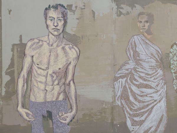 Tarik Berber, Mystique 3. Oil on canvas, cm 140x240, London 2014