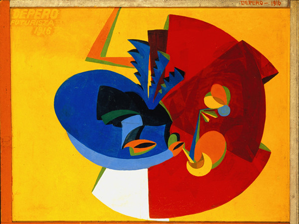 Fortunato Depero, Movimento d'uccello. Olio, tempera e smalto su tela, cm 100x135. © Mart