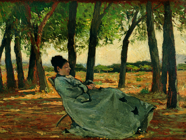 Giovanni Fattori, La signora Teresa Fabbrini a Castiglioncello, 1875 circa. Olio su tavola, cm. 20x35. Livorno, Museo Civico “Giovanni Fattori”