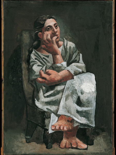 Pablo Picasso, Femme assise, 1920 Olio su tela, cm 92 x 65  