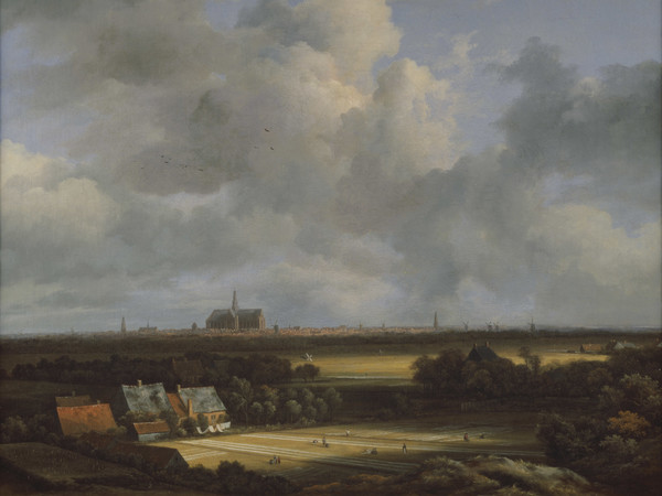 Jacob van Ruisdael, Veduta di Haarlem con campi di candeggio, 1670-1675 circa, olio su tela, cm 55,5 x 62. L’Aia, Gabinetto reale di pitture Mauritshuis acquisito nel 1827. © L’Aia, Gabinetto reale di pitture Mauritshuis