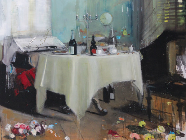 Massimiliano Alioto, <em>Asfissia</em>, 2016, Olio su tela 190 x 150 cm | © Massimiliano Alioto<em><br /></em><br />
