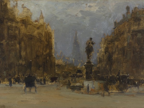 Guglielmo Ciardi, Londra - Impressione, 1910, Olio su tavola, 29 x 19.5 cm, Fondazione Musei Civici di Venezia, Galleria Internazionale d'Arte Moderna di Ca' Pesaro