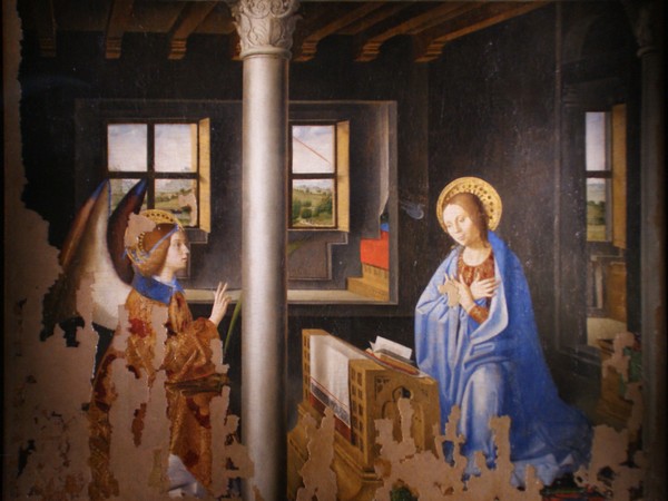 Antonello da Messina, Annunciazione, 1474. Olio su tavola trasportata su tela, cm 180 x 180. Provenienza: Palazzolo Acreide (SR), Chiesa dell’Annunziata. Siracusa, Galleria Regionale di Palazzo Bellomo