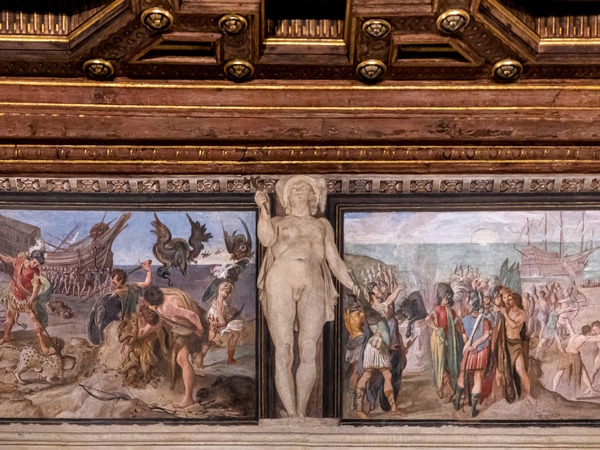 Palazzo Fava, Bologna, dettaglio affreschi