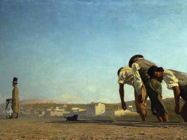 Telemaco Signorini, L'Alzaia, 1864, Olio su tela, Collezione privata | Courtesy of Jean-Luc Baroni Ltd