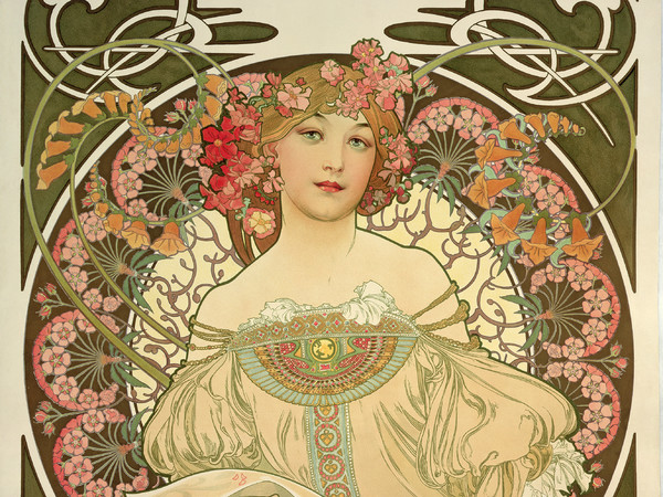 Alphonse Mucha, Rêverie, 1897, Litografia a colori, 72.7 × 55.2 cm | © Mucha Trust 2025